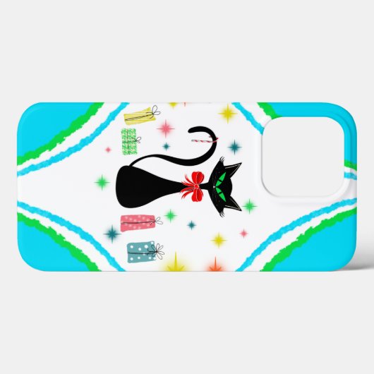 Coques Case-Mate iPhone Chat Siamese Retro Christmas (Verso (horizontal))