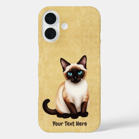 Coques Case-Mate iPhone Chat Siamois Sur Vieux Papier (Verso)