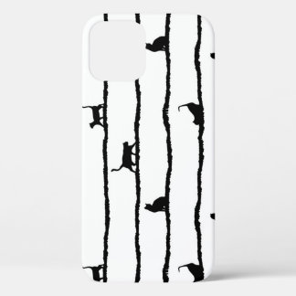 Case-Mate iPhone Case Chat Silhouette rayures Abstrait main tiré Motif