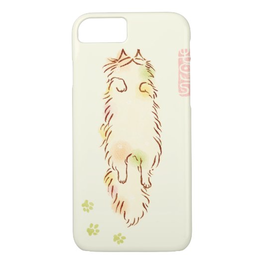 Coques Case-Mate iPhone Chat somnolent pelucheux (Dos)