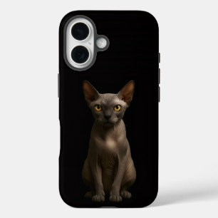 Coques iPhone 16 Chat Sphynx Noir 4 Luxe iPhone 16 Mate