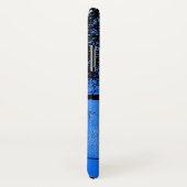 Coques Case-Mate iPhone Chat sur une lune bleue fil (Dos/Droite)