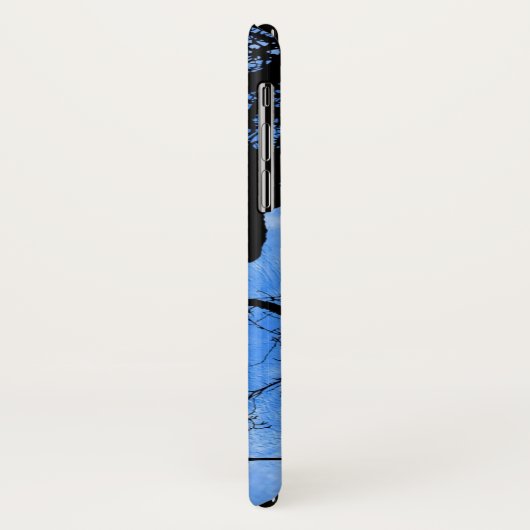 Coques Case-Mate iPhone Chat sur une lune bleue fil (Dos/Gauche)