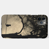 Coques Case-Mate iPhone Chat sur une Pleine lune de fil (Dos (Horizontal))