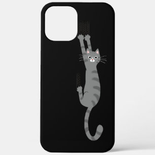 Case-Mate iPhone Case Chat Tabby Gris Suspendu Drôle de Chat Gris Rayé