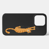 Coques Case-Mate iPhone  Chat Tabby Orange Accroché | Drôle chat rayé (Verso (horizontal))