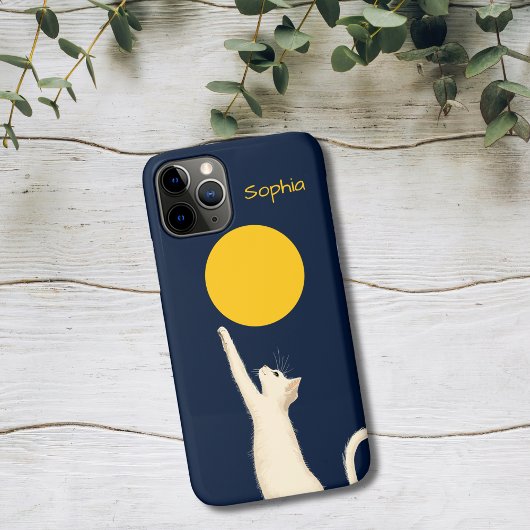 Coques Case-Mate iPhone Chat tendant la main vers la Lune