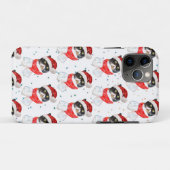 Coques Case-Mate iPhone Chat tricolore Noël Aquarelle avec écharpe (Dos (Horizontal))