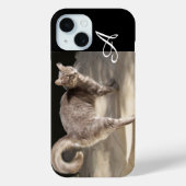 COQUES Case-Mate iPhone CHAT TURQUE MONOGRAMME (Verso)