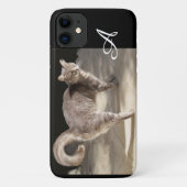 COQUES Case-Mate iPhone CHAT TURQUE MONOGRAMME (Dos)