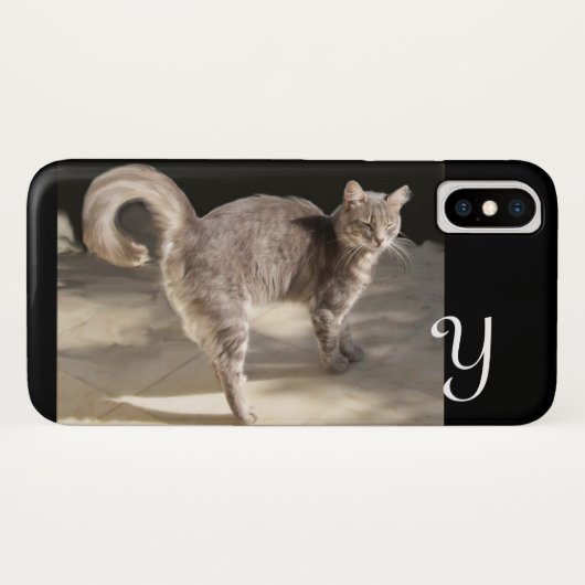 COQUES Case-Mate iPhone CHAT TURQUE MONOGRAMME (Dos (Horizontal))