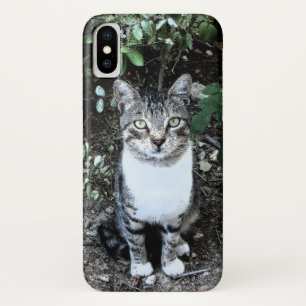 COQUE iPhone X   CHAT TURQUE NOIR ET BLANC RONIN