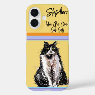 Coques iPhone 16 Chat Tuxedo Pastel Chats Femme Pastel Couleurs