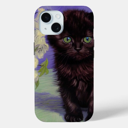 Coques Case-Mate iPhone Chat Van Gogh avec fleurs blanches (Verso)