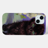 Coques Case-Mate iPhone Chat Van Gogh avec fleurs blanches (Verso (horizontal))