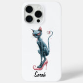 Coques Case-Mate iPhone Chat Whimsical Gris Rose (Verso)