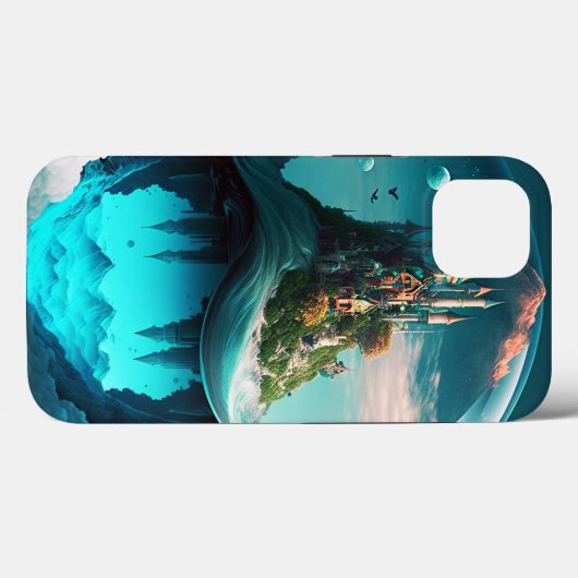 Coques Case-Mate iPhone Château Dans Crystal Ball (Verso (horizontal))