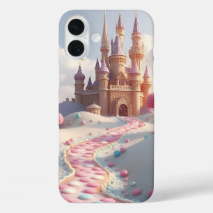 Coques iPhone 16 Plus Château de fée Snowy Pink Candyland