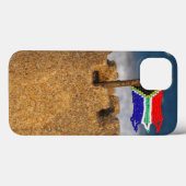Coques Case-Mate iPhone Château De Sable Avec Drapeau Sud-Africain, Umhlan (Verso (horizontal))