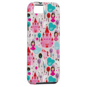 Coques Case-Mate iPhone château et licorne de princesse d'enfants (Dos/Droit)