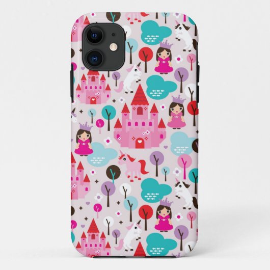 Coques Case-Mate iPhone château et licorne de princesse d'enfants (Dos)