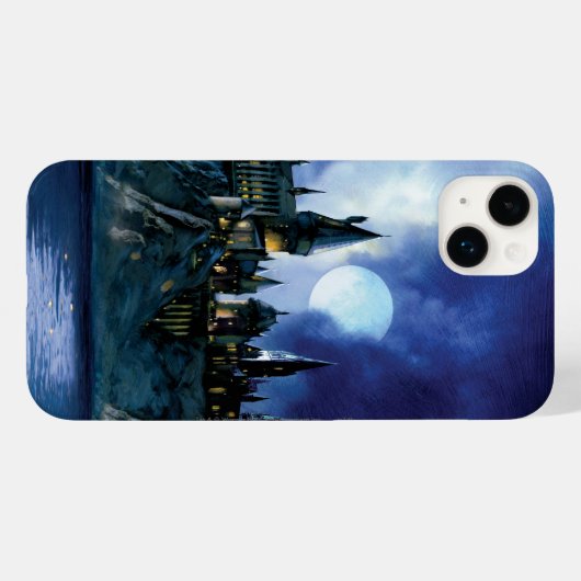 Coques Case-Mate iPhone Château Harry Potter | Hogwarts à la nuit (Verso (horizontal))