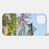 Coques Case-Mate iPhone Château Himeji avec fleurs de cerisiers (Verso (horizontal))