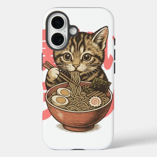 Coques Case-Mate iPhone Chaton au délicieux Ramen (Verso)