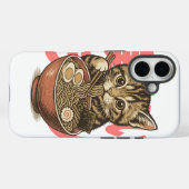 Coques Case-Mate iPhone Chaton au délicieux Ramen (Verso (horizontal))