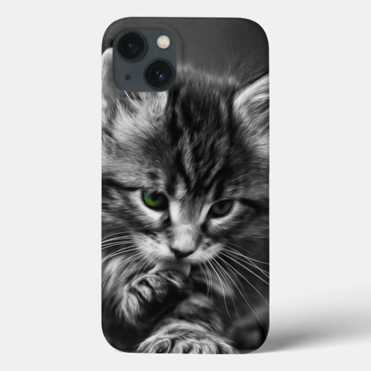 Coques Case-Mate iPhone Chaton aux yeux verts (Verso)