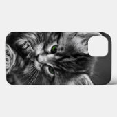 Coques Case-Mate iPhone Chaton aux yeux verts (Verso (horizontal))