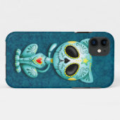 Coques Case-Mate iPhone Chaton bleu de sucre de zombi (Dos (Horizontal))