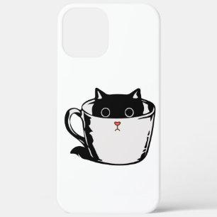 Case-Mate iPhone Case Chaton noir avec nez rouge caché dans une tasse