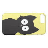 Coques Case-Mate iPhone Chaton noir sur jaune (Dos (Horizontal))