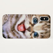 Coques Case-Mate iPhone Chaton pelucheux adorable mignon (Dos (Horizontal))