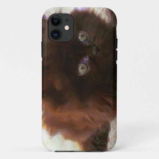 Coques Case-Mate iPhone Chaton persan noir (Dos)