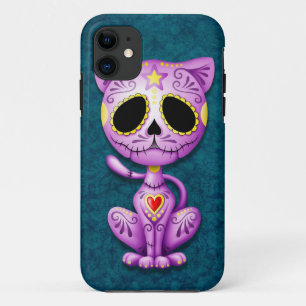 Etui iPhone Case-Mate Chaton pourpre et bleu de sucre de zombi