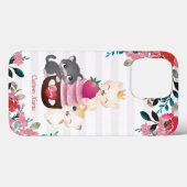 Coques Case-Mate iPhone Chatons de dessin animé floraux fantaisistes Gâtea (Verso (horizontal))