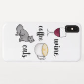 Coques Case-Mate iPhone Chats 2 de café de vin (Dos (Horizontal))