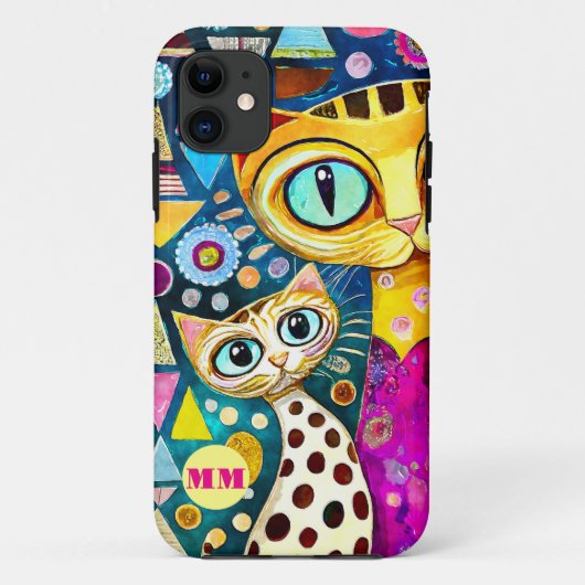 Coques Case-Mate iPhone Chats abstraits cool (Dos)