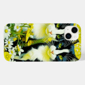 Coques Case-Mate iPhone Chats adorables assis dans un champ de marguerites (Verso (horizontal))