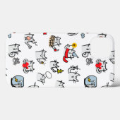 Coques Case-Mate iPhone Chats amusants, lait et magie. (Verso (horizontal))