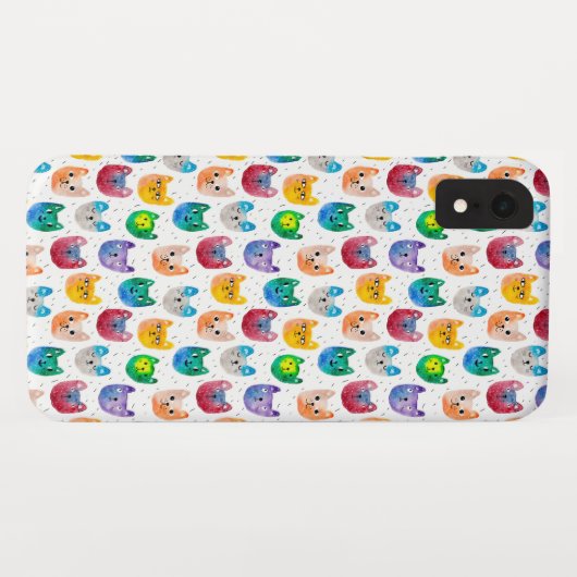 Coques Case-Mate iPhone Chats aquarelles et amis (Dos (Horizontal))
