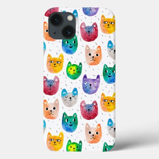 Coques Case-Mate iPhone Chats aquarelles et amis (Verso)