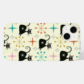 Coques Case-Mate iPhone Chats atomiques de milieu de siècle avec des explo (Verso (horizontal))