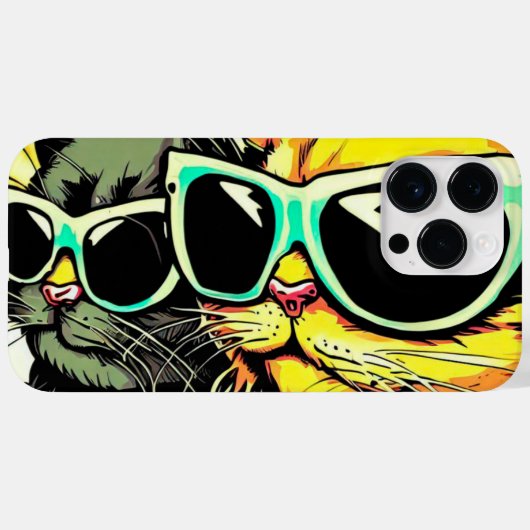 Coques Case-Mate iPhone Chats avec lunettes (Verso (horizontal))