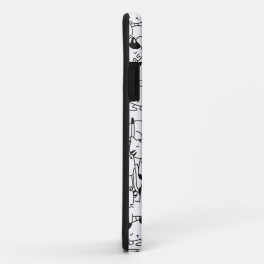 Coques Case-Mate iPhone Chats Blancs Et Noirs (Dos/Droite)