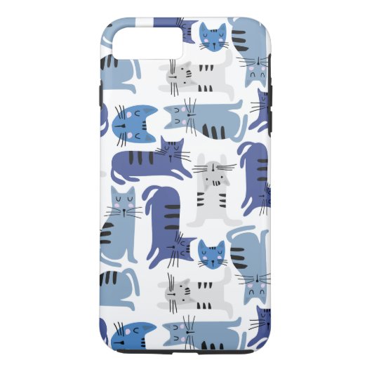 Coques Case-Mate iPhone Chats bleus (Dos)