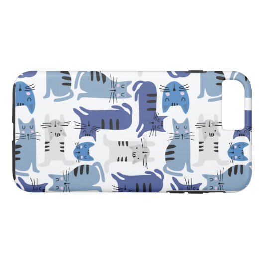 Coques Case-Mate iPhone Chats bleus (Dos (Horizontal))