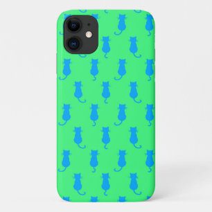 Case-Mate iPhone Case Chats bleus fantaisistes Fun Forever Lime vert
